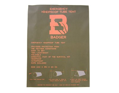 Захисний Тепловий намет NRC Badger Outdoor Emergency Windproof Tube Tent S0556 фото